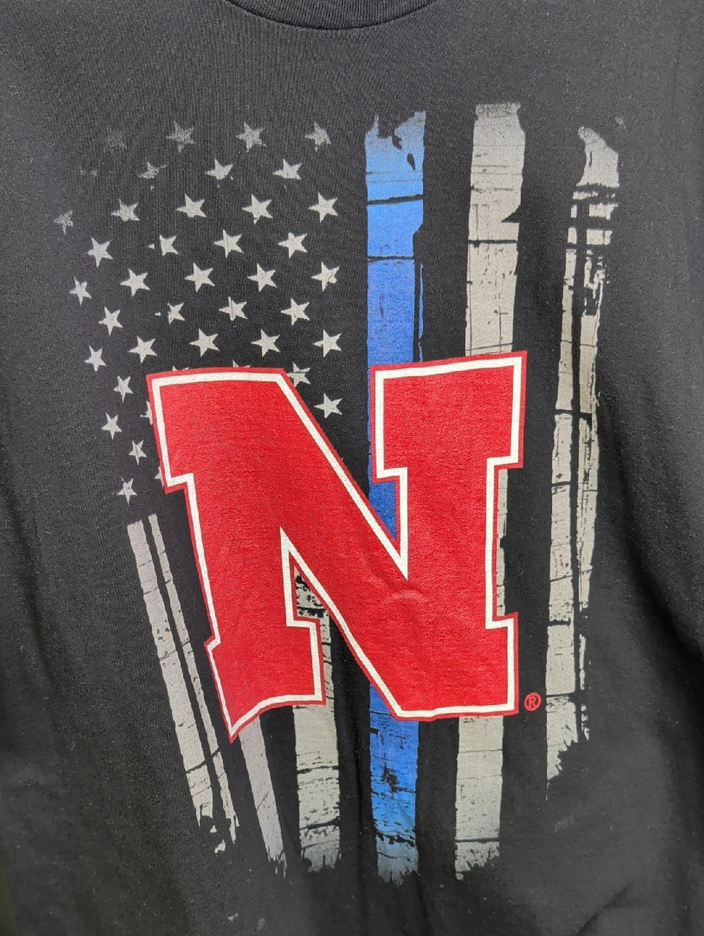 3xl Mens Nebraska Flag Huskers Shirt Tshirt GBR - Picture 3 of 7